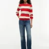 Maglione a trecce con righe da rugby Maglione a trecce con righe da rugby