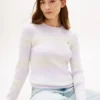 Maglione a trecce con righe da rugby Maglione a trecce con righe da rugby