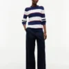 Maglione a trecce con righe da rugby Maglione a trecce con righe da rugby