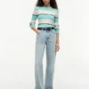 Maglione a trecce con righe da rugby Maglione a trecce con righe da rugby
