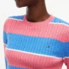 Maglione a trecce con righe da rugby Maglione a trecce con righe da rugby