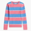 Maglione a trecce con righe da rugby Maglione a trecce con righe da rugby