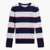 Maglione a trecce con righe da rugby Maglione a trecce con righe da rugby