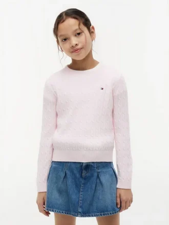 Maglione a trecce per bambina