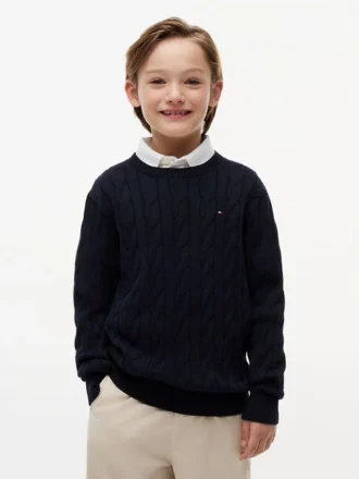 Maglione a trecce per bambina