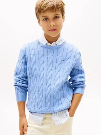 Maglione a trecce per bambina