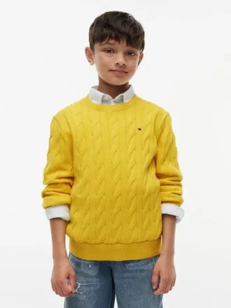 Maglione a trecce per bambina