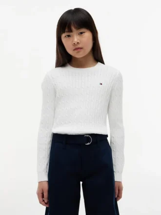 Maglione a trecce per bambina