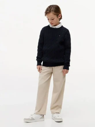 Maglione a trecce per bambina