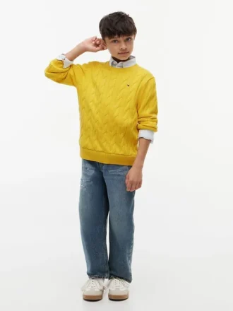 Maglione a trecce per bambina