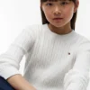 Maglione a trecce per bambina