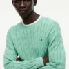 Maglione a trecce tinto in capo Maglione a trecce tinto in capo