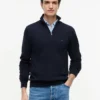 Maglione classico con zip a un quarto Maglione classico con zip a un quarto