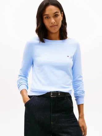 Maglione con scollo a barchetta