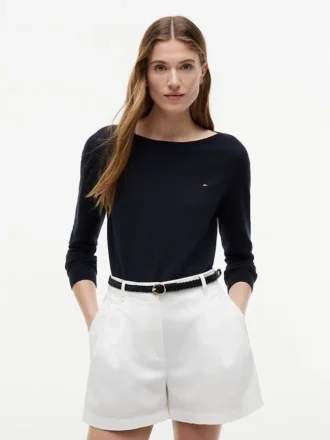Maglione con scollo a barchetta