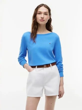 Maglione con scollo a barchetta