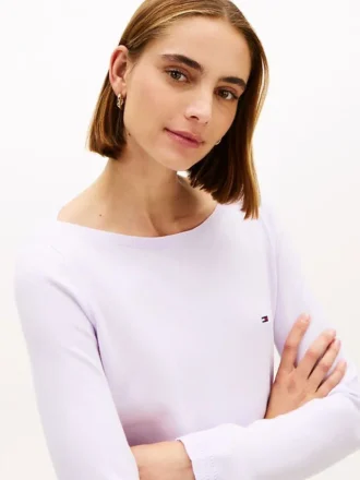 Maglione con scollo a barchetta