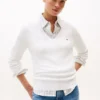 Maglione con scollo a V in misto viscosa Maglione con scollo a V in misto viscosa