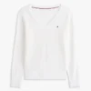 Maglione con scollo a V in misto viscosa Maglione con scollo a V in misto viscosa