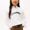 Maglione con volant e logo in paillettes per bambini Maglione con volant e logo in paillettes per bambini