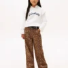 Maglione con volant e logo in paillettes per bambini Maglione con volant e logo in paillettes per bambini