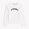 Maglione con volant e logo in paillettes per bambini Maglione con volant e logo in paillettes per bambini