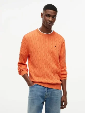 Maglione girocollo a trecce