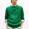 Maglione girocollo a trecce Maglione girocollo a trecce