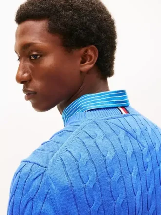 Maglione girocollo a trecce