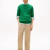 Maglione girocollo a trecce Maglione girocollo a trecce