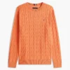 Maglione girocollo a trecce Maglione girocollo a trecce
