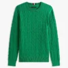 Maglione girocollo a trecce Maglione girocollo a trecce
