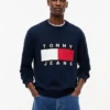 Maglione girocollo con logo bandiera Tommy Jeans