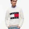 Maglione girocollo con logo bandiera Tommy Jeans