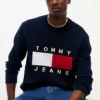 Maglione girocollo con logo bandiera Tommy Jeans