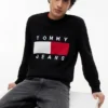 Maglione girocollo con logo bandiera Tommy Jeans