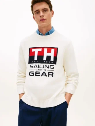 Maglione girocollo con logo Sailing