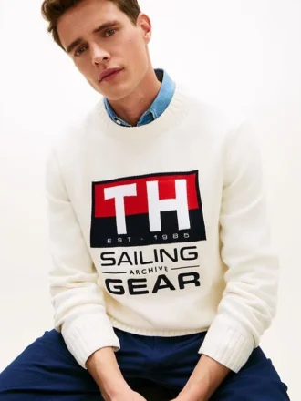 Maglione girocollo con logo Sailing
