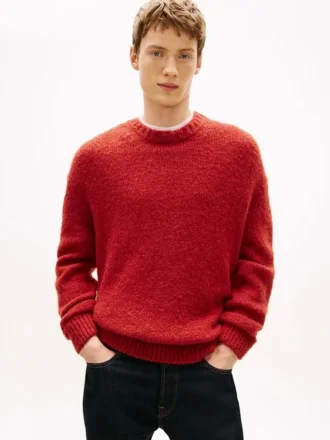 Maglione girocollo in misto lana di alpaca