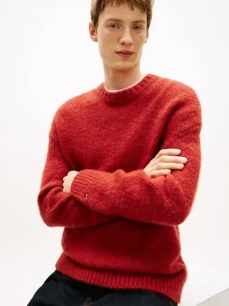 Maglione girocollo in misto lana di alpaca