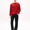 Maglione girocollo in misto lana di alpaca