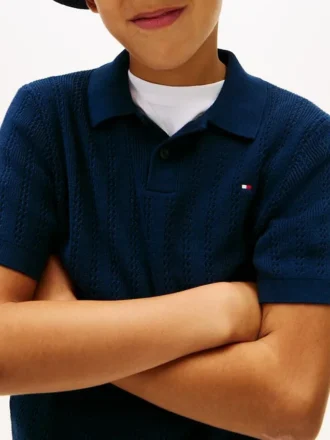Maglione polo a maglia larga per bambini