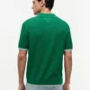 Maglione polo a maniche corte con lavorazione a trecce