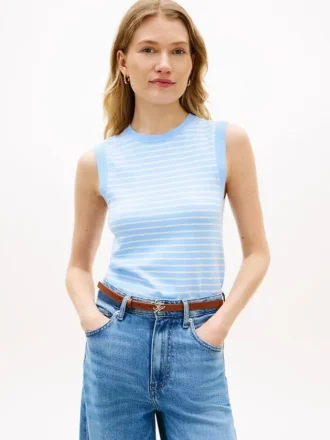 Maglione senza maniche con collo rotondo