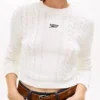 Maglione Tommy Jeans con motivo a trecce e scritta