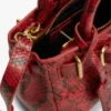Micro borsa tote in pelle goffrata serpente