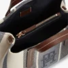 Mini borsa a tracolla in jacquard a righe Mini borsa a tracolla in jacquard a righe