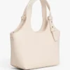 Mini borsa tote con logo metallico e effetto granulato Mini borsa tote con logo metallico e effetto granulato