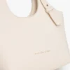 Mini borsa tote con logo metallico e effetto granulato Mini borsa tote con logo metallico e effetto granulato