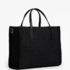 Mini borsa tote in nylon con monogramma e impunture Mini borsa tote in nylon con monogramma e impunture